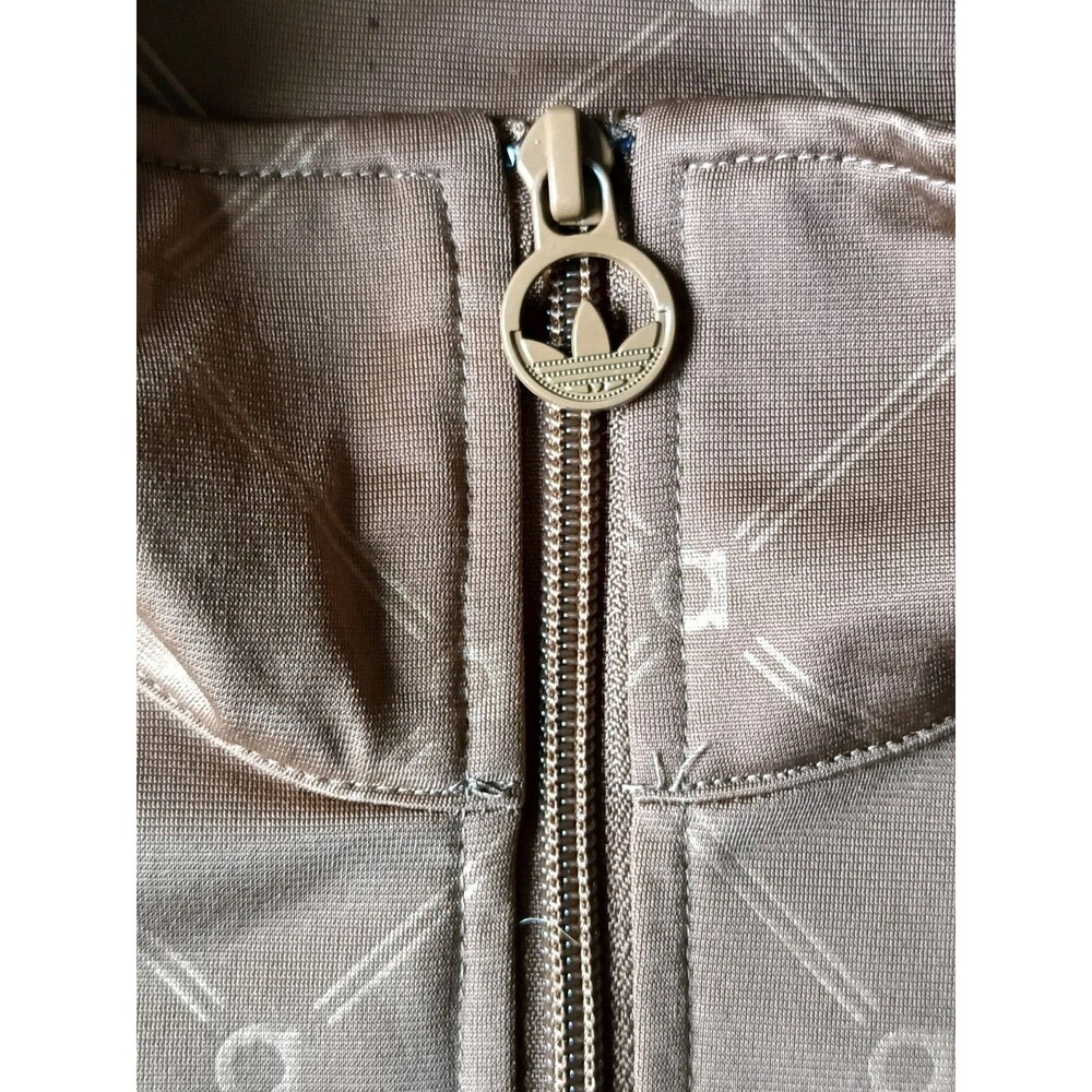 Adidas Originals Retro Luxury Track Jacket Women's 1X Brown Pink Monogram Print - Picture 3 of 7